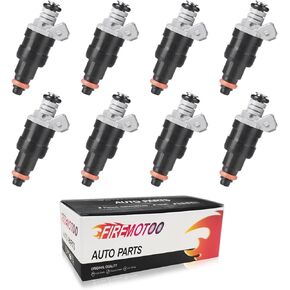Fuel Injectors set of 8 Compatible with Jeep Grand Cherokee 1996-1998 Dodge Ram 1500 2500 3500 1996-1999 B1500 B2500 B3500 1996-1998 Wrangler Dakota 1997-2002 FJ682 53030778 5.2L 5.9L 1 Hole