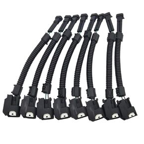 Pack of 8 Injector Adapters Harness Compatible with LQ4 LQ9 4.8 5.3 6.0 Delphi Wire Harness to LS2 LS3 LS7 EV6 GM Trucks
