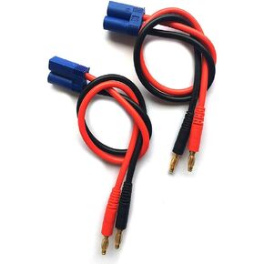 2pcs EC5 to 4mm Banana Plug Battery RC Balance Charge 14AWG 20CM Cable Lead Adapter Connector