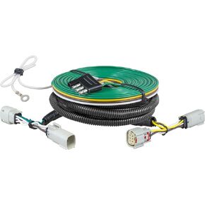 CURT 58992 Custom Towed-Vehicle RV Wiring Harness for Dinghy Towing, Fits Select Ford Bronco, Black