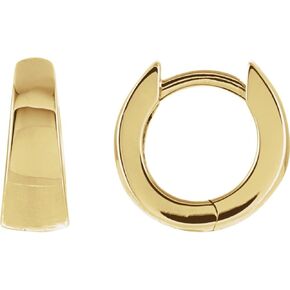 14K Yellow Gold 10.25 mm Pair Polished Hinged Earring in Saudi Arabia