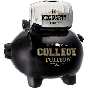 Prinz College Tuition - Keg Party Piggy Bank, Money Savings Piggy Bank for Adults, Black in Saudi Arabia