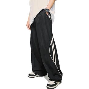Y2k Wide Leg Sweatpants Parachute Cargo Pants Vintage Oversized Baggy Joggers Streetwear Pants
