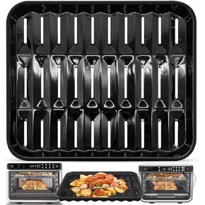 Air Fryer Grill Pan for Ninja Foodi DT251 DT201 DT200 Digital Air Fryer Countertop Oven, 13.4 * 11.4'' Air Fryer Grill Plate Crisper Plate Rack Accessories Replacement Parts Tray,Dishwasher Safe