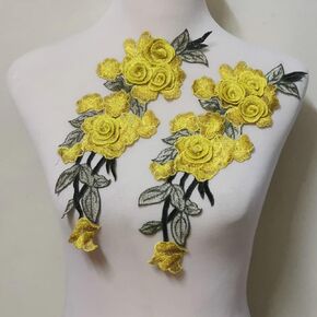 Clothing Accessories Embroidery Cheongsam Embroidery Paste Women's Clothing Cloth Paste Crafts Decorative Flowers (Purple)