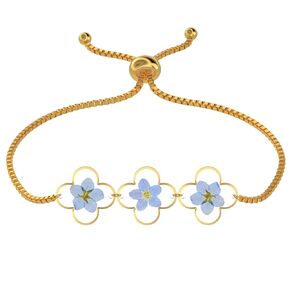 Forget-Me-Not Pressed Wildflower Bracelet Adjustable Handmade Pressed Flower Bracelet Alaska State Flower Bracelet Personalized Bracelet Real Wildflower Bracelet