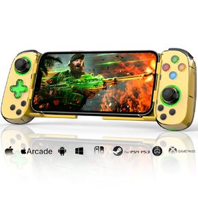 وحدة تحكم الهاتف Joso لأجهزة iPhone/Android/PC، وحدة تحكم الألعاب اللاسلكية D7 للتبديل/PS3/PS4 مع عصا التحكم في القاعة/Turbo/6-Axis Gyro/Dual Motor، وحدة تحكم iOS Android تدعم الألعاب السحابية/اللعب عن بعد in Kuwait