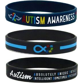 6-pack Autism Awareness Bracelets - Autism Infinity Symbol, Awareness Ribbon and Autism Unique - Autism Jewelry Accessories for Men Women Boys Girls in Kuwait