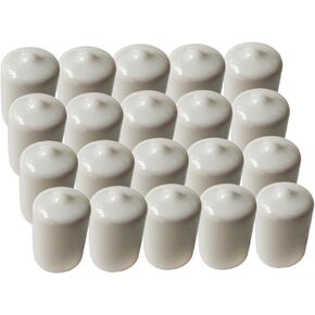JINHAN Lug Nut Cap Covers Flexible Fit Wheel Lug Nut Cap White Fits 21-23 mm | Pack of 25 (White, 21mm, 25-Pack)