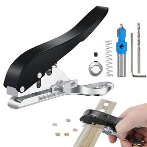 Single Hole Punch,Edge Banding Punching Pliers PVC Hole Pliers Edge Band Puncher Plier for DIY Craft Projects Edge Banding Punching Pliers Screw Covers Hole for Bank Card (8MM)