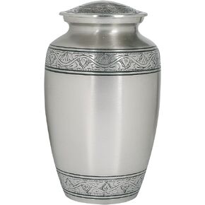 Cremation Urn Mini, Medium Size Hand Painted Metal Burial and Funeral Cremation Urn for Childs - A Beautiful Medium Urn for Your Loved Ones Remains with Elegant Finish - 6 Inch - Gold