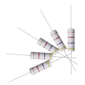uxcell 10Pcs 4.7K Ohm Resistor, 5W 5% Tolerance Metal Oxide Film Resistors, Axial Lead, Flame Proof for DIY Electronic Projects and Experiments