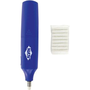 Alvin, Battery Operated Eraser, Auto Erasers for Drawing, Painting, Sketching, Drafting, Architectural Plans, Comes with 8 replacement erasers - Blue