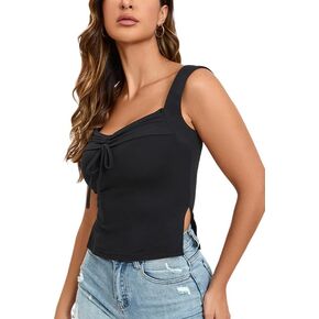 المرأة عارية الذراعين قطع علوية بدون أكمام مثير لطيف اقتصاص القمم بوستير الحبيب الرقبة Strappy والقمصان الأساسية كاميس in Kuwait