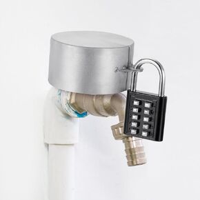 PATIKIL Outdoor Faucet Lock, Gate Valve Locking Device Water Spigot Lock Faucet Protection Cover with Password Hanging Lock to Prevent Water Theft
