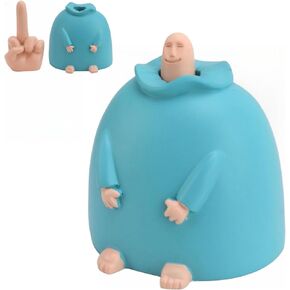 Funny Smiling Middle Finger Statue, Novelty Resin Finger Man Sculpture Ornament Decoration, Quirky Middle Finger Hand Statue for Home Office Table Shelf Desk Decor in Kuwait