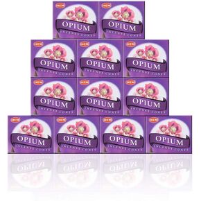 Opium - Case of 12 Boxes, 10 Cones Each - HEM Incense From India