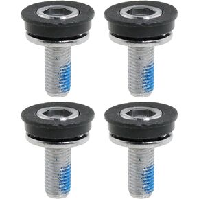 4PCS Bicycle 8MM Hexagonal Crank Arm Fixing Bolt Black Bicycle Axle Vapless Centre Axle Screw Suitable for Mountain and Road Bicycle Axle