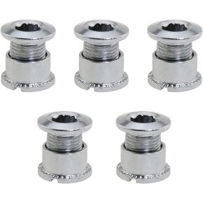 5PCS Bicycle Accessory Chain Link Female/Male Nut MTB Road Bike Disc Screw Silver Disc Spike Suitable for Bicycle Chainring Conversion