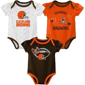 Outerstuff NFL Newborn Infants Play with Heart Fan 3 Piece Onsie Creeper Bodysuit Romper Set