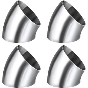 Tongze 3 Inch 45 Degree SS304 Stainless Steel Bend Tube Exhaust Elbow Pipe for Car Customized Modified Exhaust System-4pcs