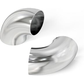 TAISHER 1PCS 304 Stainless Steel 2.25" 180 Degree Mandrel Bend Elbow - Thickness 16GA/.065"Wall, for Auto Modified Exhaust Elbow, Stair Handrail, Exhaust System.