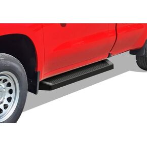 APS Black Running Boards Compatible with Chevy Silverado GMC Sierra 1500 2019-2024 Regular Cab & Silverado 1500 LTD Sierra 1500 LD 2022 & 2500 3500 2020-2024 (Exclude 19 1500 LD) Steps 6in