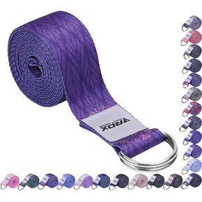 RDX 8ft Yoga Strap with D-Ring Buckle, Durable Polyester Cotton Adjustable Belts for Stretching Pilates Dance Gymnastics Fitness Holding Poses Flexibility Physical Therapy, Home Gym Exercise Workout