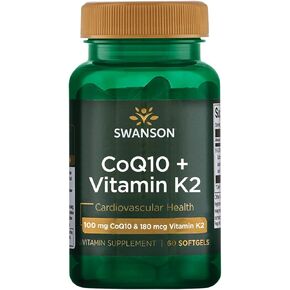 Swanson Coq10 + Vitamin K2 60 Sgels