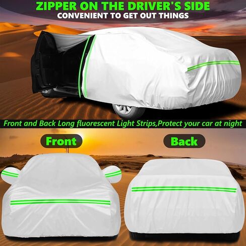 for Subaru Forester 2009-2023 Car Cover,Sun Rain UV Dust Snow Protection Outdoor Cover,Waterproof 190T All Weather Car Covers with Zipper Door in Saudi Arabia