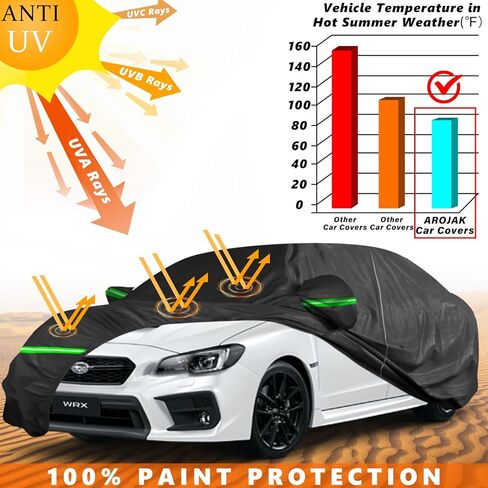 for Subaru Forester 2009-2023 Car Cover,Sun Rain UV Dust Snow Protection Outdoor Cover,Waterproof 190T All Weather Car Covers with Zipper Door in Kuwait