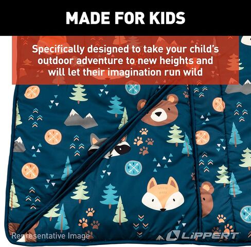 Thomas Payne Children’s Sleeping Bag for Camping and Sleepovers with Durable Material, Zippered Closure, Built-in Carrying Tote, Machine Washable, Dryer Safe in Saudi Arabia