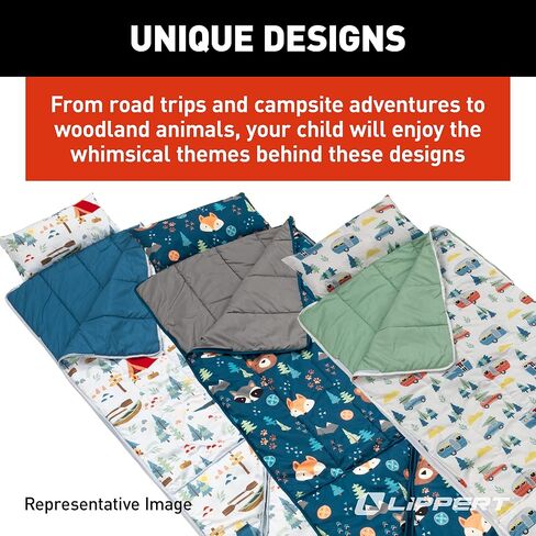 Thomas Payne Children’s Sleeping Bag for Camping and Sleepovers with Durable Material, Zippered Closure, Built-in Carrying Tote, Machine Washable, Dryer Safe in Saudi Arabia