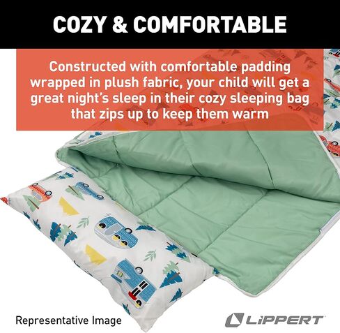 Thomas Payne Children’s Sleeping Bag for Camping and Sleepovers with Durable Material, Zippered Closure, Built-in Carrying Tote, Machine Washable, Dryer Safe in Saudi Arabia