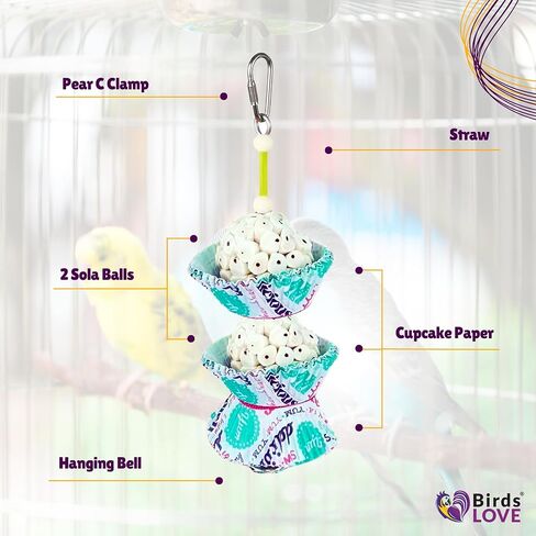 Birds LOVE Hanging Sola Balls Yum Yum with Hanging Bell (Single Sola Ball, 2.00) in Saudi Arabia