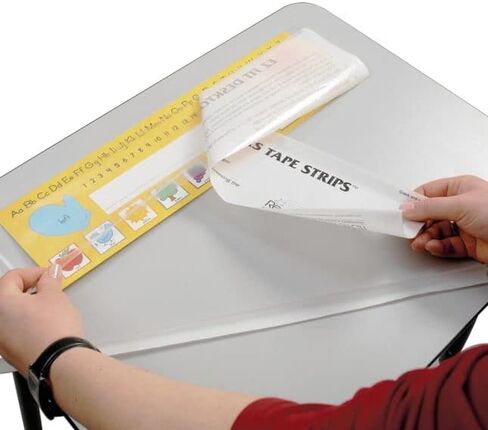 Really Good Stuff EZ-Fit Desktop Helper Tape Strips - Set of 36 | Student Desk Name Tags | Pre-Cut, Durable, and Versatile in Saudi Arabia