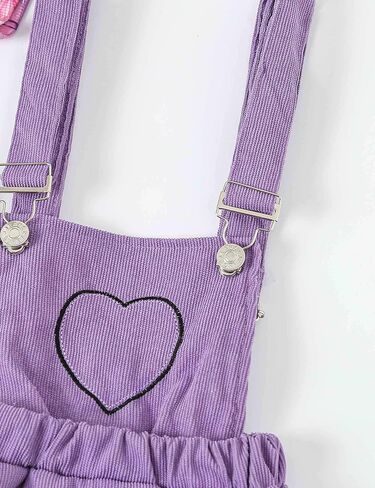 Newborn Baby Girls Clothes Short Sleeves Top Suspender Heart Skirts Outfits Sets for Baby Girls 0M-24M in Saudi Arabia
