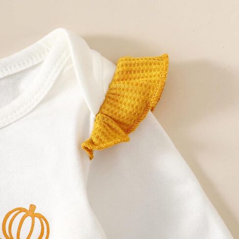 عيد ميلاد القرش طفلة أول عيد الشكر الزي الرضع فتاة الشكر ملابس فتاة صغيرة تنورة اليقطين مجموعة in Kuwait