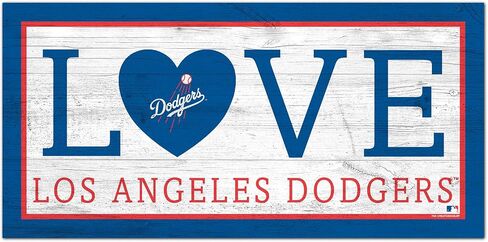 Fan Creations MLB Los Angeles Dodgers Unisex Los Angeles Dodgers Love Sign, Team Color, 6 x 12 in Saudi Arabia