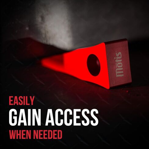 Motis Forcible Entry Wedges & Door Stoppers, Durable & Easy to Use Firefighter Tool. Aluminum Wedge to Pry Open Doors, Windows & More, Red in Saudi Arabia