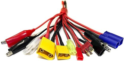 10 في 1 RC بطارية ليبو متعددة شاحن محول كابل الرصاص 4.0 مم قابس الموز إلى JST/T-Plug/XT60/XT90/EC5 لطائرة FPV بدون طيار RC سيارة شاحنة قارب شاحن بطارية ليبو in Kuwait