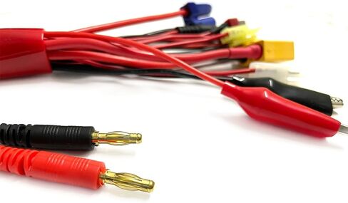 10 في 1 RC بطارية ليبو متعددة شاحن محول كابل الرصاص 4.0 مم قابس الموز إلى JST/T-Plug/XT60/XT90/EC5 لطائرة FPV بدون طيار RC سيارة شاحنة قارب شاحن بطارية ليبو in Kuwait