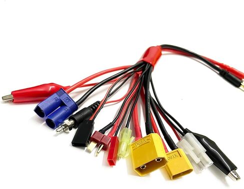 10 في 1 RC بطارية ليبو متعددة شاحن محول كابل الرصاص 4.0 مم قابس الموز إلى JST/T-Plug/XT60/XT90/EC5 لطائرة FPV بدون طيار RC سيارة شاحنة قارب شاحن بطارية ليبو in Kuwait