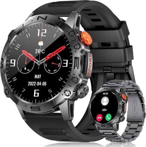 Smart Watches for Men(Dial/Answer Call),24/7 Heart Rate/SpO2 Sleep Monitor,1.43'' AMOLED Display,120+Sport Modes,Fitness Tracker,IP68 Waterproof Outdoor Smartwatch for Android iOS in Saudi Arabia