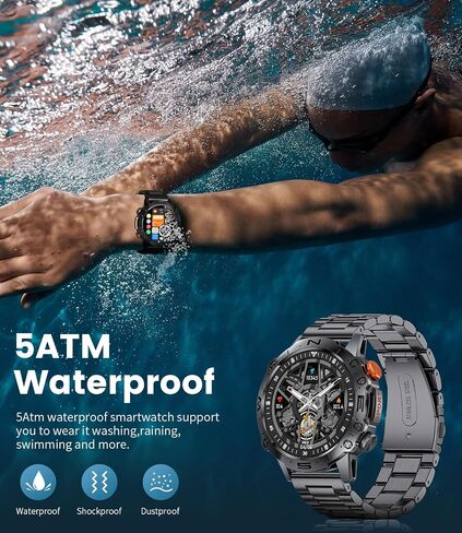 Smart Watches for Men(Dial/Answer Call),24/7 Heart Rate/SpO2 Sleep Monitor,1.43'' AMOLED Display,120+Sport Modes,Fitness Tracker,IP68 Waterproof Outdoor Smartwatch for Android iOS in Saudi Arabia