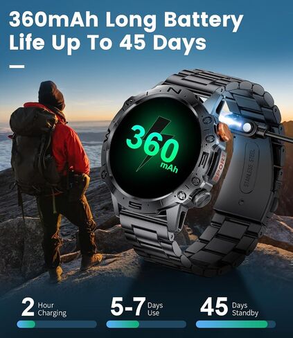 Smart Watches for Men(Dial/Answer Call),24/7 Heart Rate/SpO2 Sleep Monitor,1.43'' AMOLED Display,120+Sport Modes,Fitness Tracker,IP68 Waterproof Outdoor Smartwatch for Android iOS in Saudi Arabia