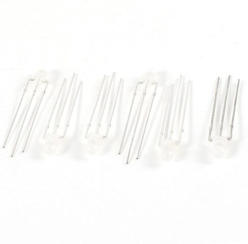 uxcell 6pcs 3mm Round Head Bi-Color Green/Red Common Cathode LED Light Bulb in Saudi Arabia