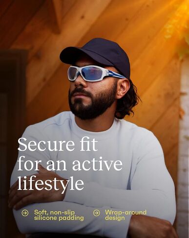 Gander Premium Sport Sunglasses for Men - With 100% UV Protection, Wraparound Style. Great for Driving, Biking & Running in Saudi Arabia