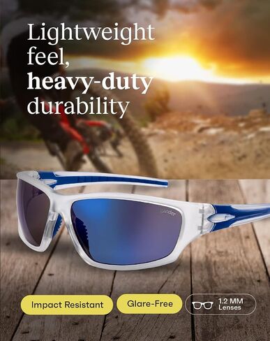 Gander Premium Sport Sunglasses for Men - With 100% UV Protection, Wraparound Style. Great for Driving, Biking & Running in Saudi Arabia
