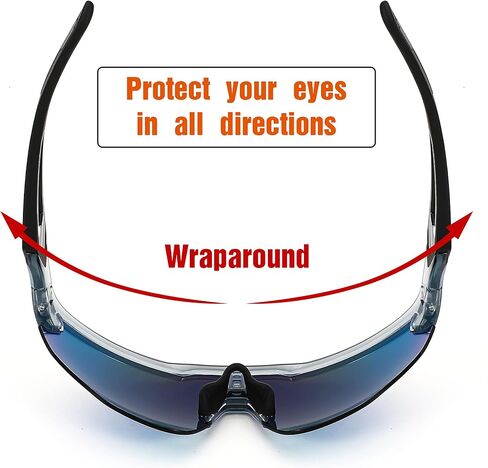 FEISEDY Sports Sunglasses, with 5 Lenses for Men Women, TR90 Lightweight, Baseball Cycling Motorcycle Running Golf B2940 in Saudi Arabia